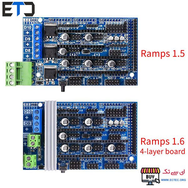 برد کنترلر پرینتر سه بعدی رمپز RAMPS ورژن 1.6