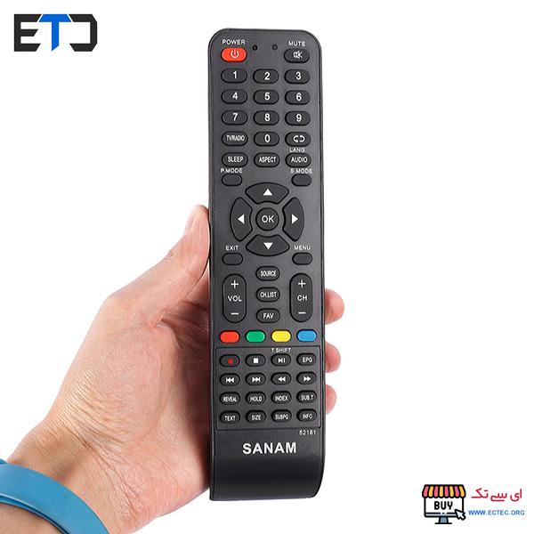 کنترل تلویزیون LED صنام مدل SANAM 52181