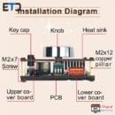 ماژول آمپلی فایر صوتی بلوتوث دار دو کاناله 2×50 وات با تراشه PA50WX2 مدل ZK-502M