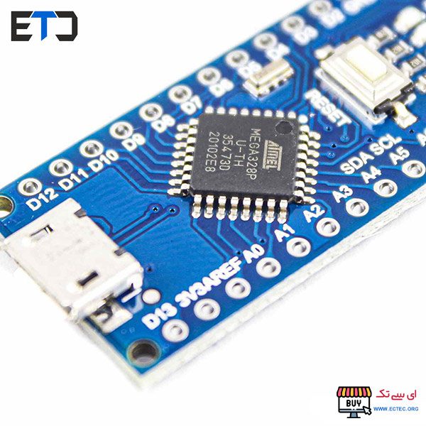 برد آردوینو نانو Arduino Nano ATMEGA328PB با رابط CH340G میکرو USB