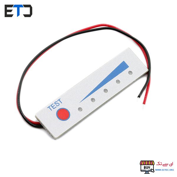 طراحی و عملکرد ماژول نمایشگر میزان شارژ باتری لیتیوم یون 2 سل 8.4V با دکمه ON/OFF