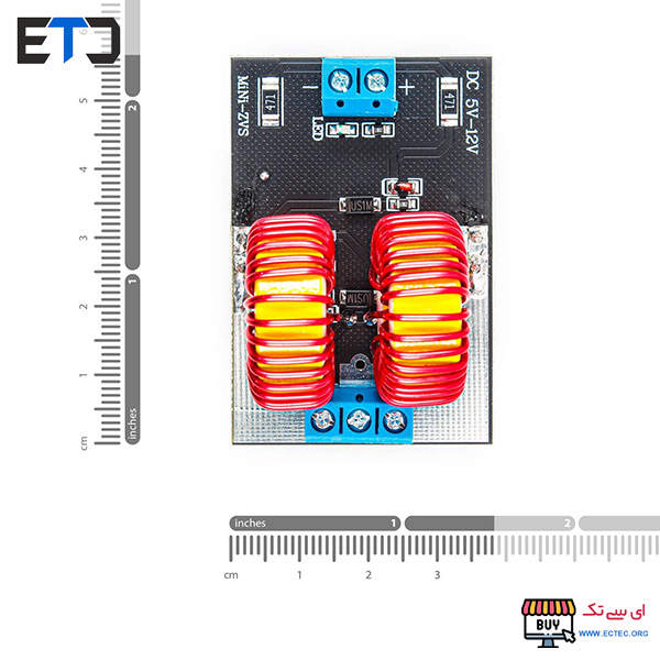 ماژول کوره القایی ZVS دارای محدوده ولتاژ ورودی 5v تا 12v