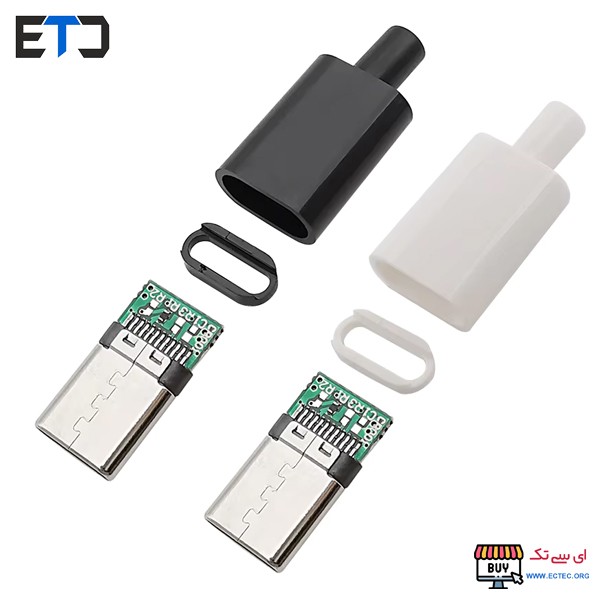 کانکتور نری USB TYPE-C کاوردار