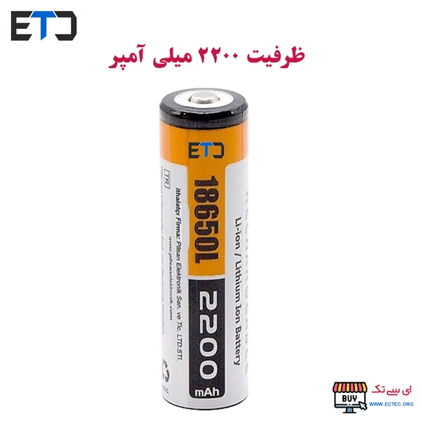 باتری لیتیوم یون 3.7v سایز 18650 2200mAh مارک ORION